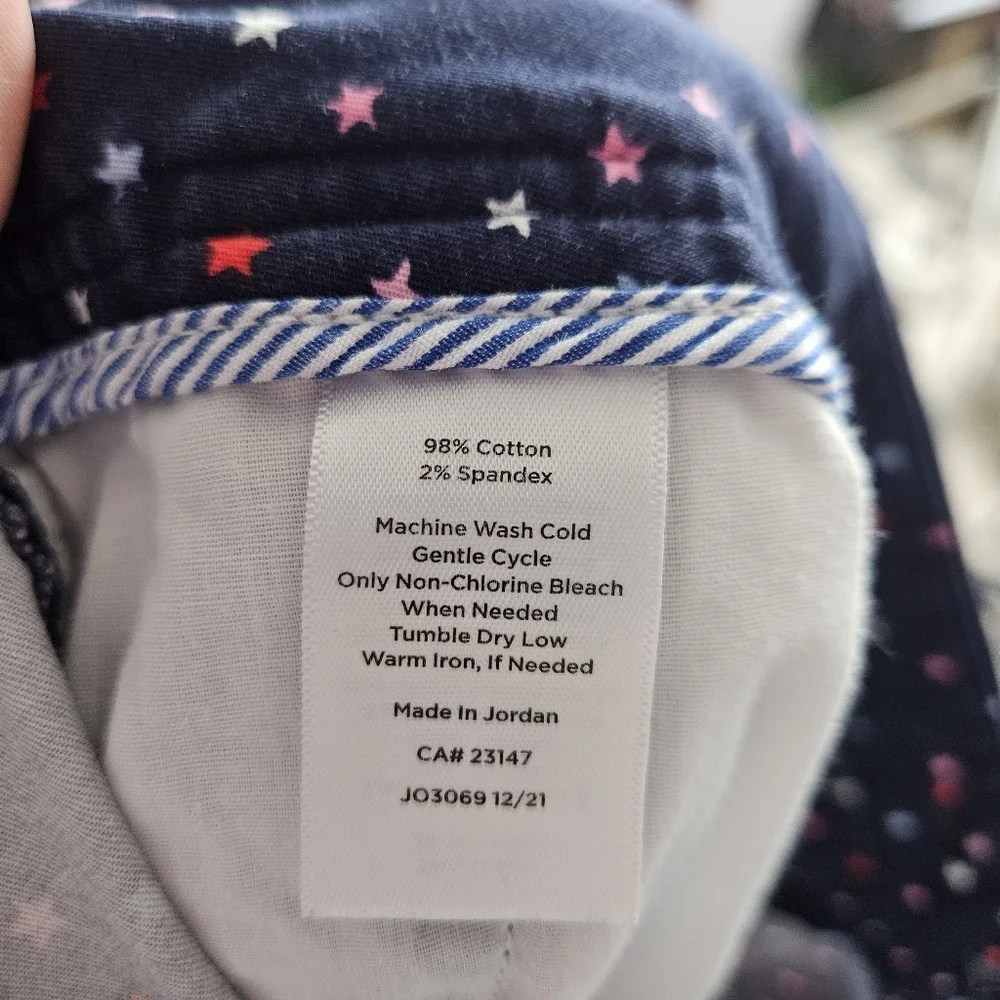 Talbots Women's Relaxed Chino Shorts Navy Mini Stars Size 14 - Picture 11 of 11